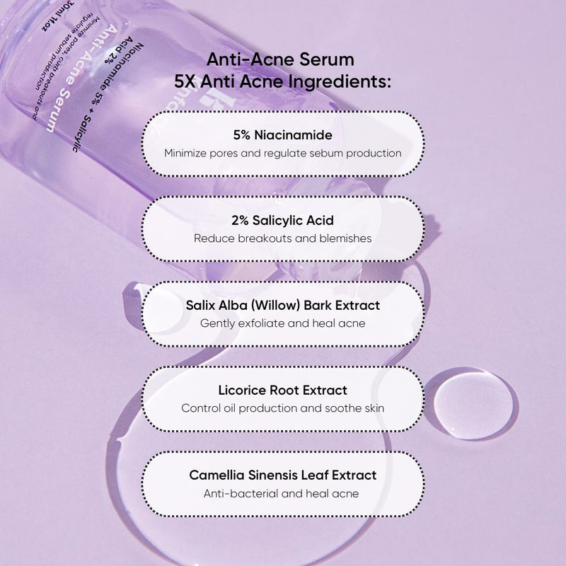 Kinfairy Niacinamide 5% + Salicylic Acid 2% Anti-Acne Serum 30ML -  muj beauty