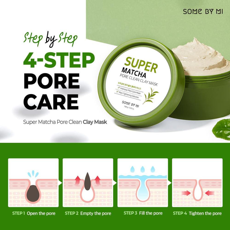 Some By Mi Super Matcha Pore Clean Clay Mask (100G) -  muj beauty