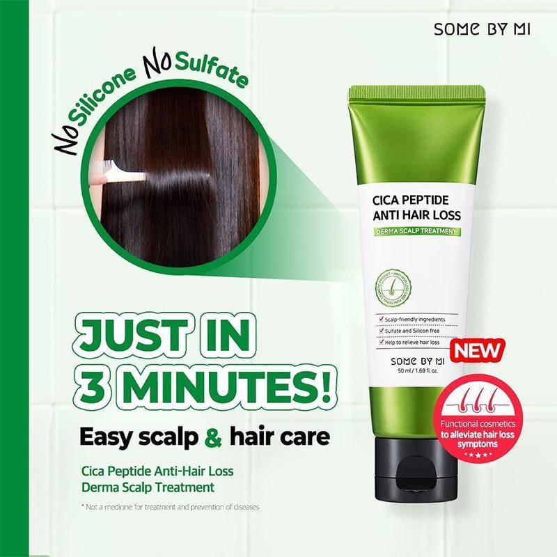 Some By Mi Cica Peptide Anti Hair Loss Derma Scalp Treatment (50ML) -  muj beauty
